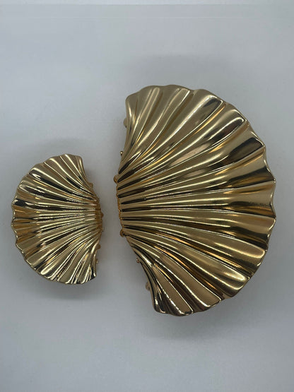 Sheru Muschel-Haarklammer groß in gold